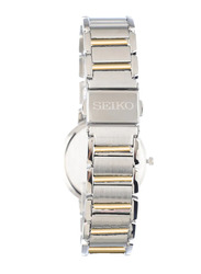 Seiko Solar Analog Watch for Women with Stainless Steel Band, Water Resistant, SUP448P1, Gold/Silver-Gold