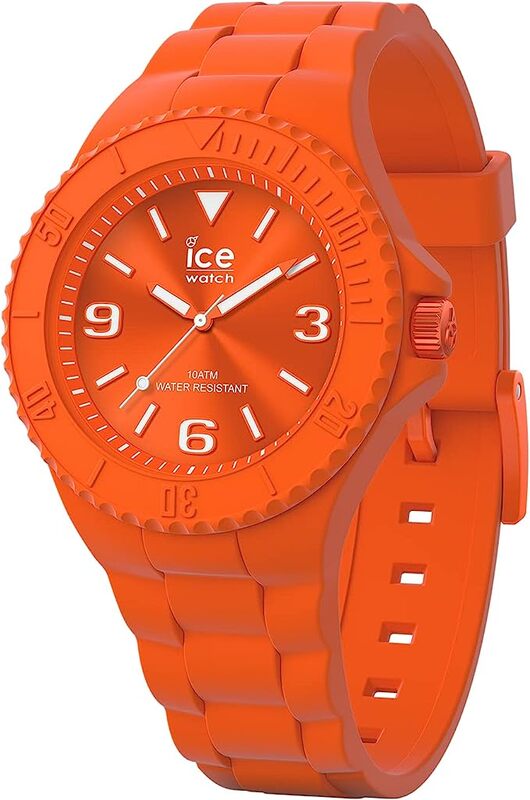 Ice Watch 019873 Ice Generation 3 Hand Quartz Watch for Women, Large, Flashy Orange