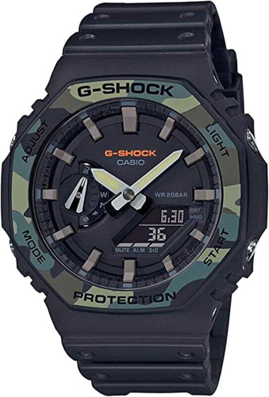 Casio G-Shock Carbon Core Guard Analog-Digital Black Dial Men's Watch - GA-2100SU-1ADR