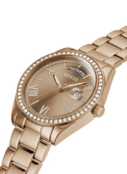 Guess Analog Watch for Women with Stainless Steel Band, Water Resistant, GW0307L3, Rose Gold