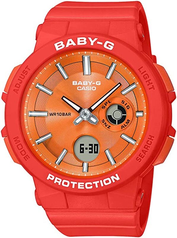 Casio Womens Quartz Watch, Analog-Digital Display and Resin Strap BGA-255-4ADR