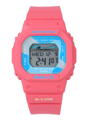 Casio Baby-G Digital Watch for Women with Resin Band, Water Resistant, BLX-560VH-4 G-LIDE, Pink-Grey