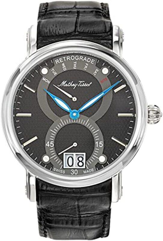 

Mathey-Tissot Retrograde 1886 Analog Black Dial Men's Watch-H7022AN, Black, Quartz Movement