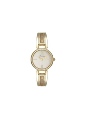 Romanson Analog Swiss Quartz Watch for Women with Stainless Steel Band, Water Resistant, RM7A02QLGGM1R1, Gold/White