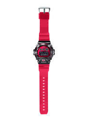 Casio G-Shock Digital Watch for Men with Plastic Band, Water Resistant and Chronograph, GM-6900CX-4DR, Red