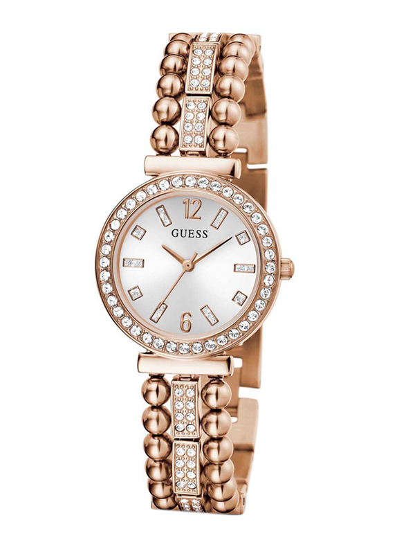 Guess Gala Analog Watch for Women with Stainless Steel Band, Water Resistant, GW0401L3, Rose Gold-Silver