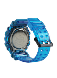 Casio G-Shock Analog + Digital Watch for Men with Resin Band, Water Resistant and Chronograph, GA-900SKL-2ADR, Blue-Black
