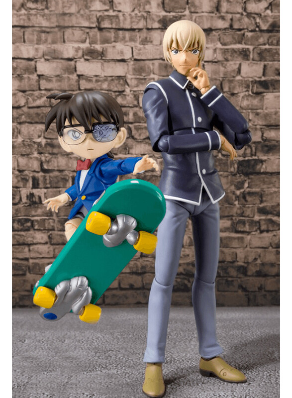 

Bandai Tamashii S.H.Figuarts Case Closed Conan Edogawa (Tracking Mode) + Toru Amuro (2 Figures Bundle), Ages 15+