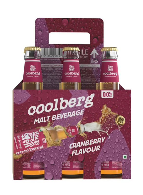 Coolberg Cranberry Malt Beverage, 6 x 330ml