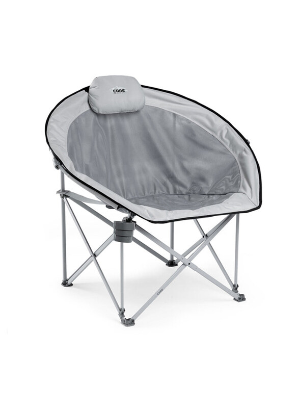 

Core Equipment Oversized Mesh Round Chair, Grey/Silver