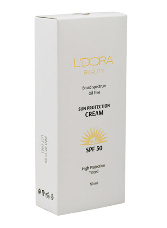 L'Dora Beauty Spf 50 Oil Free Sunscreen Tinted Cream, 50ml