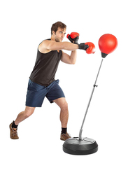 Sky Land Medium Adjustable Professional Boxing Trainer Punching Stand, Red