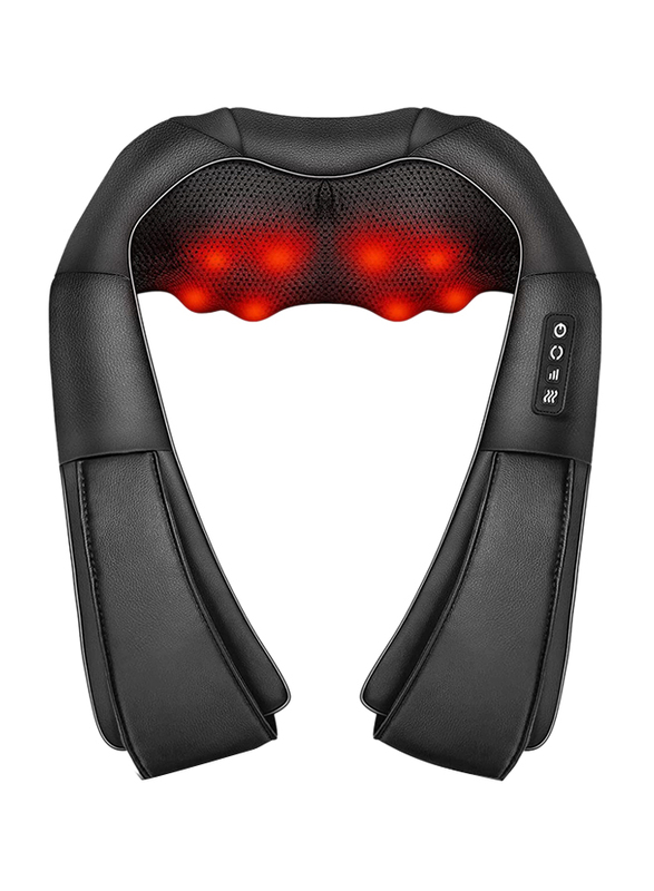 SkyLand Neck & Shoulder Back Massager with Heat Function, EM-6124, Black