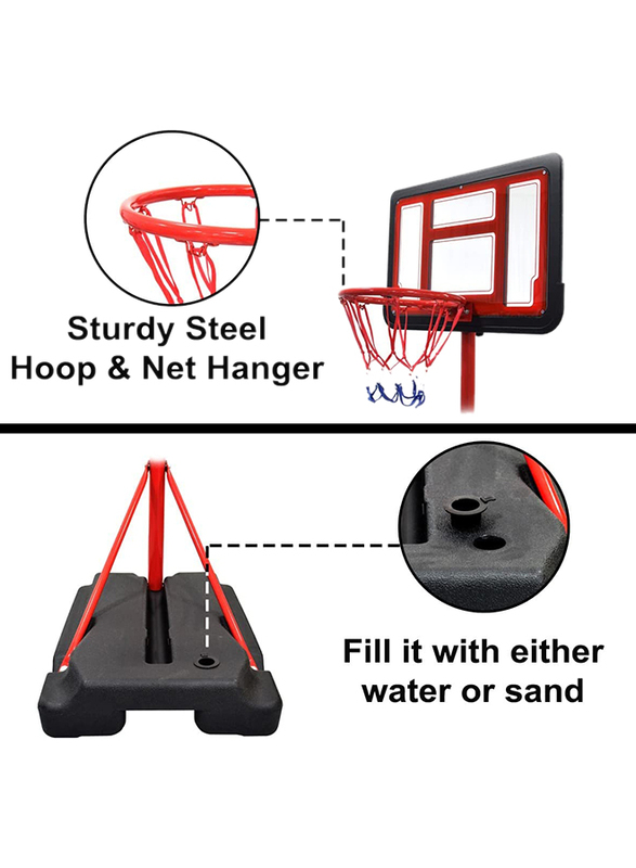 Sky Land Basketball Hoop & Stand Set, 2 Pieces, Ages 5+, Multicolour