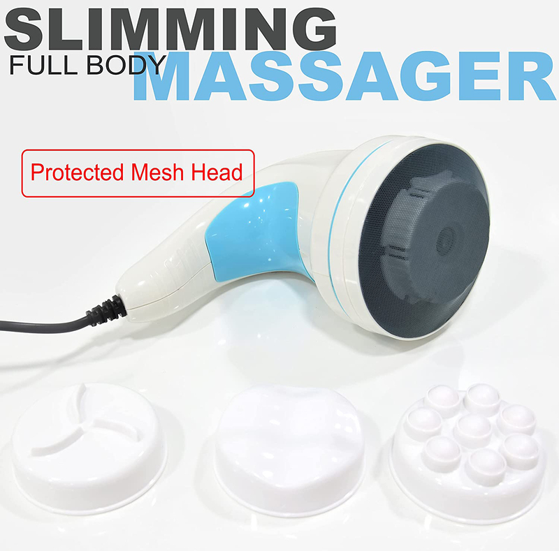 SkyLand Slimming Multi-Functional Handheld Full Body Massager, EM-4165, White/Blue