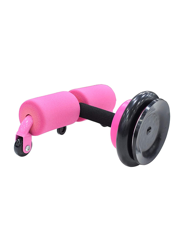 Sky Land Abdominal Wheel with Resistance Bands, Pink