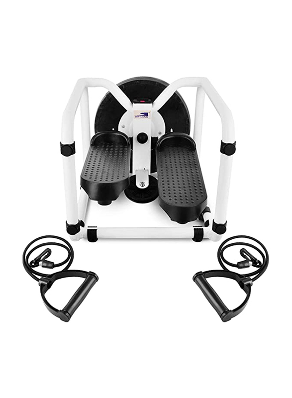 Sky Land Multifunctional Chair Seat, Stepper, Twister with Resistance Band, White