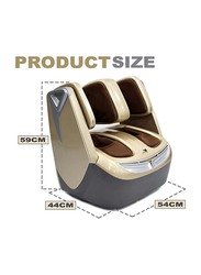 Sky Land Unisex Adult Multi-Function Leg Foot Massager, EM-2192, Beige/Grey