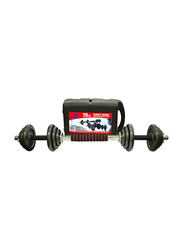 Sky Land Fitness Cast Iron Adjustable Dumbbell Set with Connector, 20KG, Black