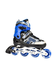 Sky Land Professional Inline Skates with 8 Illuminated Wheels, S, Blue/Black