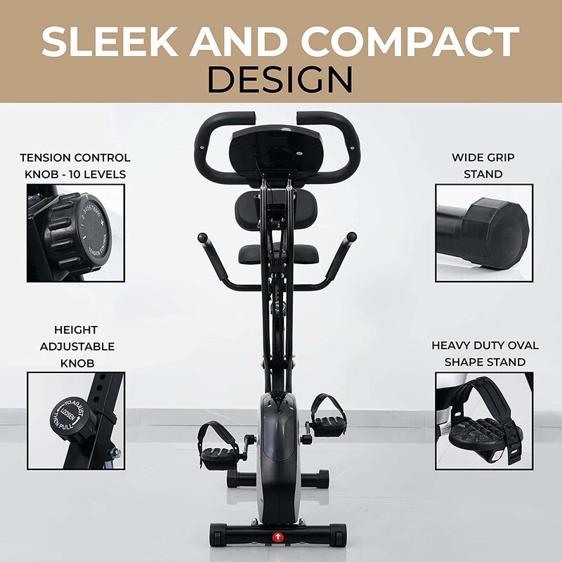 Sky Land Fitness X-Bike Indoor Cycling Exercise Spin Bike with Digital Monitor & Resistance Controller Fitness for Home, EM-1549, Black