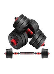 Sky Land 2-in-1 Dumbbell & Barbell Set with Connecting Rod, 20KG, Black
