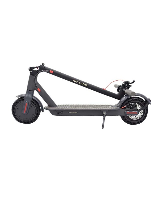 Sky Land Pro Electric Scooter with 3 Level Speed in Fixed Digital Speedometer On Board-E Scooter and Top Speed 25km/hr, EM-1603-B, Black, All Ages