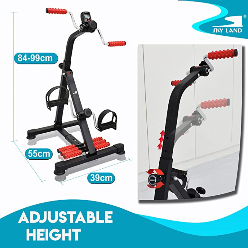 Sky Land Portable Multi Peddler Cycle Machine for Arms & Legs, Black/Red
