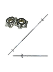 Sky Land Long Lift Barbell Rod for Unisex Adult, Silver