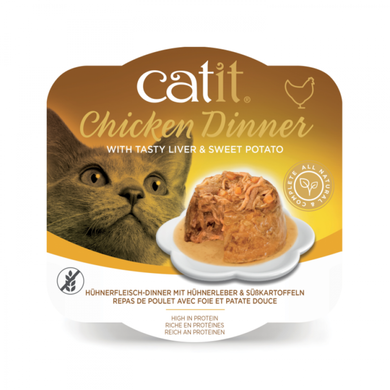 

Catit Chicken Dinner Cat Food - Liver & Sweet Potato - Pouch - BOX - 6*80g