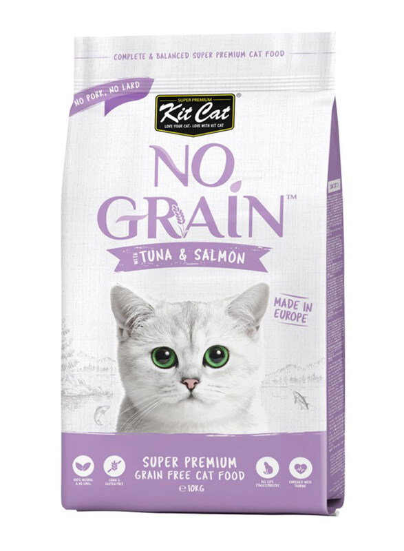 

KitCat Super Premium Adult Cat No Grain Tuna & Salmon Cat Wet Food, 10 x 1 Kg