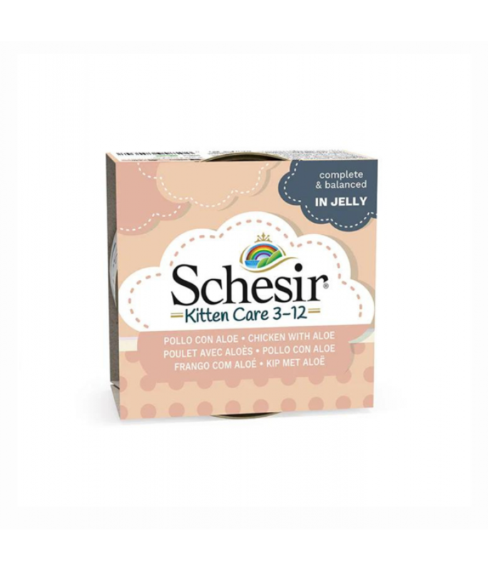 

Schesir Kitten - Chicken with Aloe in Jelly - Can - BOX - 14*85g