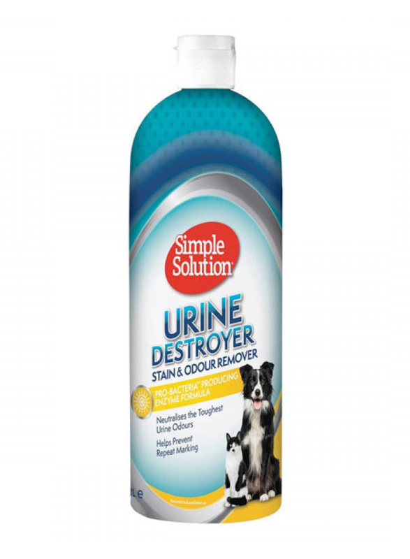Simple Solution Urine Destroyer Stain & Odour Remover for Dog & Cat, 1 Liter, Blue