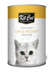 KitCat Wild Caught Tuna & Anchovy Flavour Tin Wet Cat Food, 400g