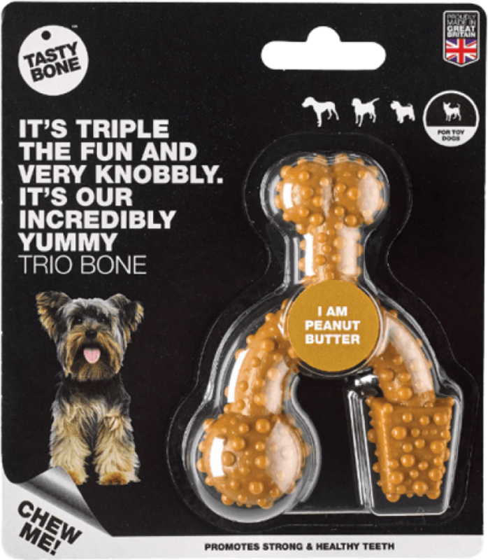 

TastyBone Dog Toy Trio Bone - Peanut Butter - XS
