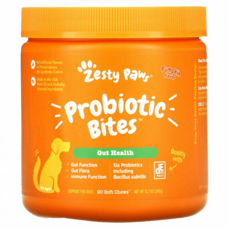 

Zesty Paws Dog Probiotic Bites - Pumpkin - 90ct