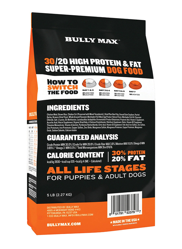 Bully Max High Performance 30/20 Chicken Blend Dog Dry Food, 6.8 Kg