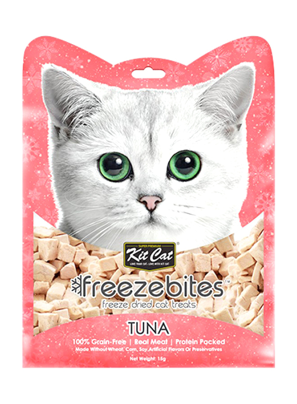 KitCat Freezebites Dried Tuna Dry Cat Food, 15g