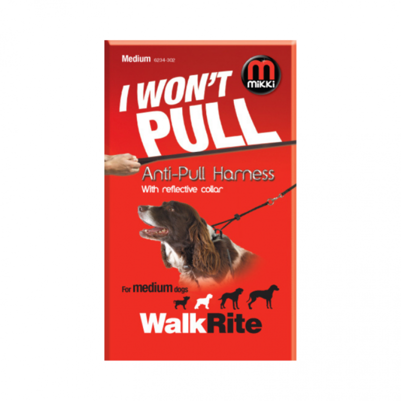 

mikki WalkRite Anti Pull Dog Harness - Black - M