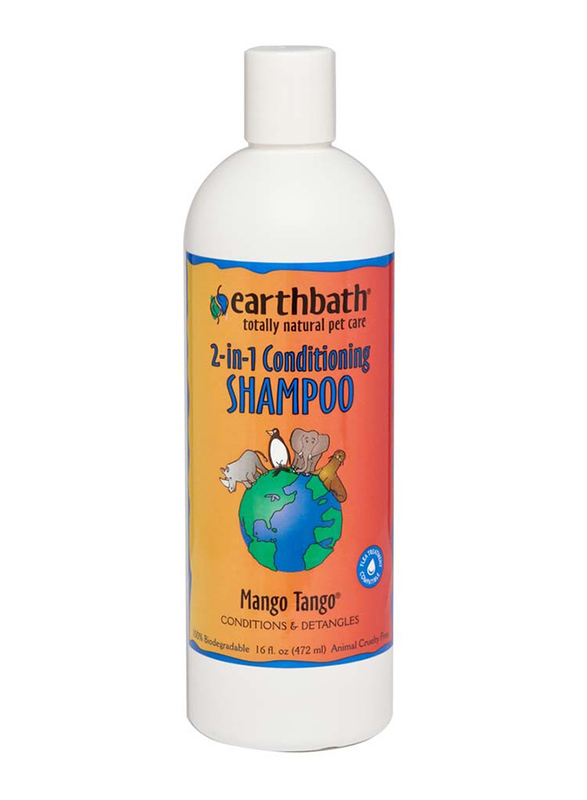 Earth Bath 2-in-1 Conditioning & Detangling Shampoo in Mango Tango, 472ml, Orange