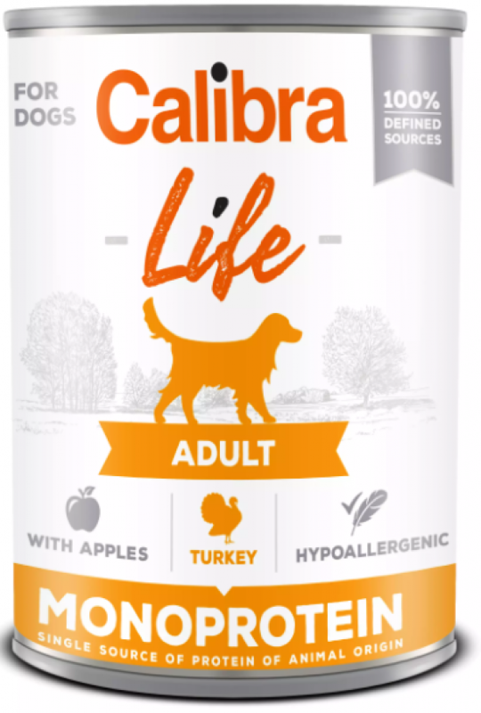 

Calibra Monoprotein Adult Dog - Turkey & Apple - Can - BOX - 6*400g