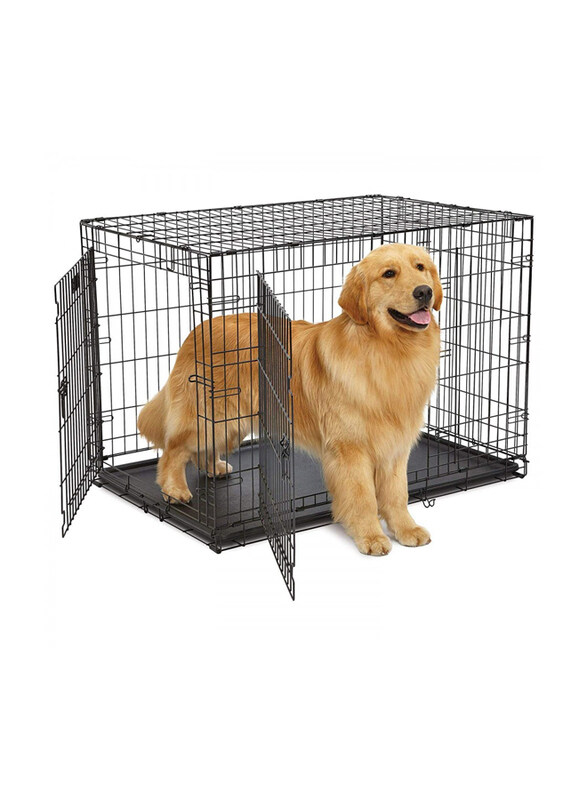 

Midwest Crate Life Stage Double Door Dog Cage, 107cm, Large, Black