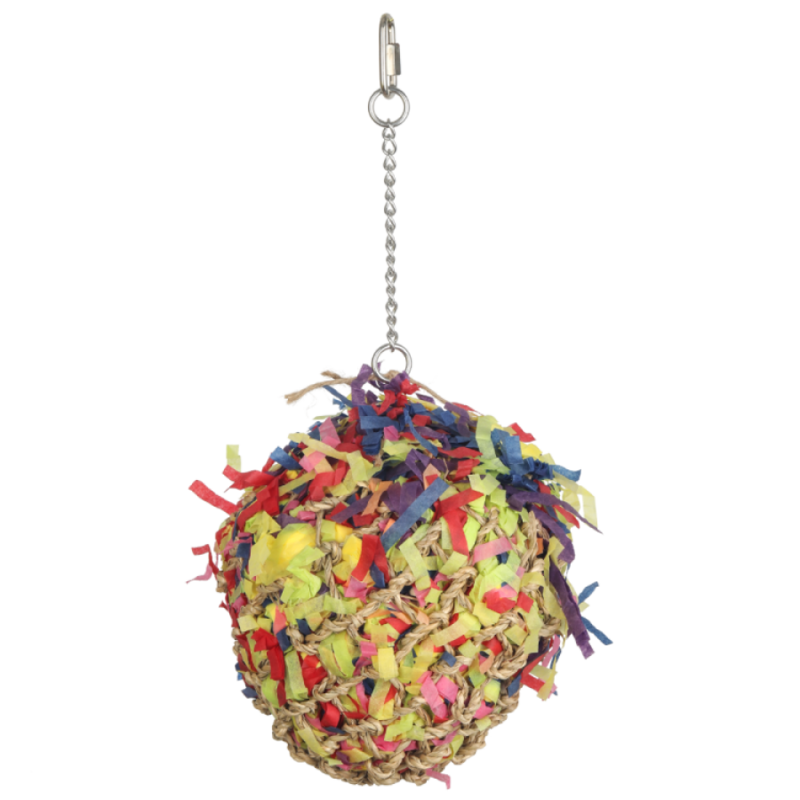 

Coollapet Bird Toy Super Shredder Ball - Colorful - M