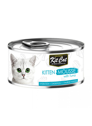 KitCat Kitten Mousse with Tuna Flavour Can Wet Cat Food, 80g