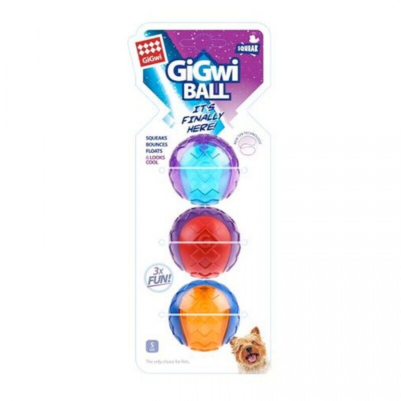 

GiGwi Ball Squeaker - Solid Transparent - Mix Color - 3pcs - S