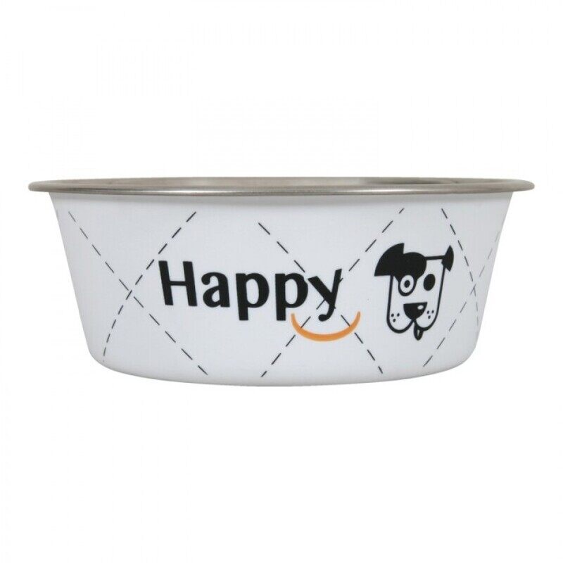 

ZOLUX Happy Bowl - Steel - White - 0.8L