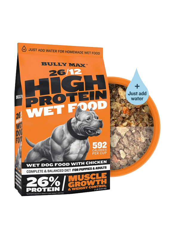 Bully Max 26/12 High Protein Adult Dog Wet Food, 10 x 910g
