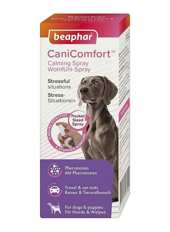Beaphar Can comfort Dog Calming Anxiety Stress Relief Travel Spray, 30ml, White
