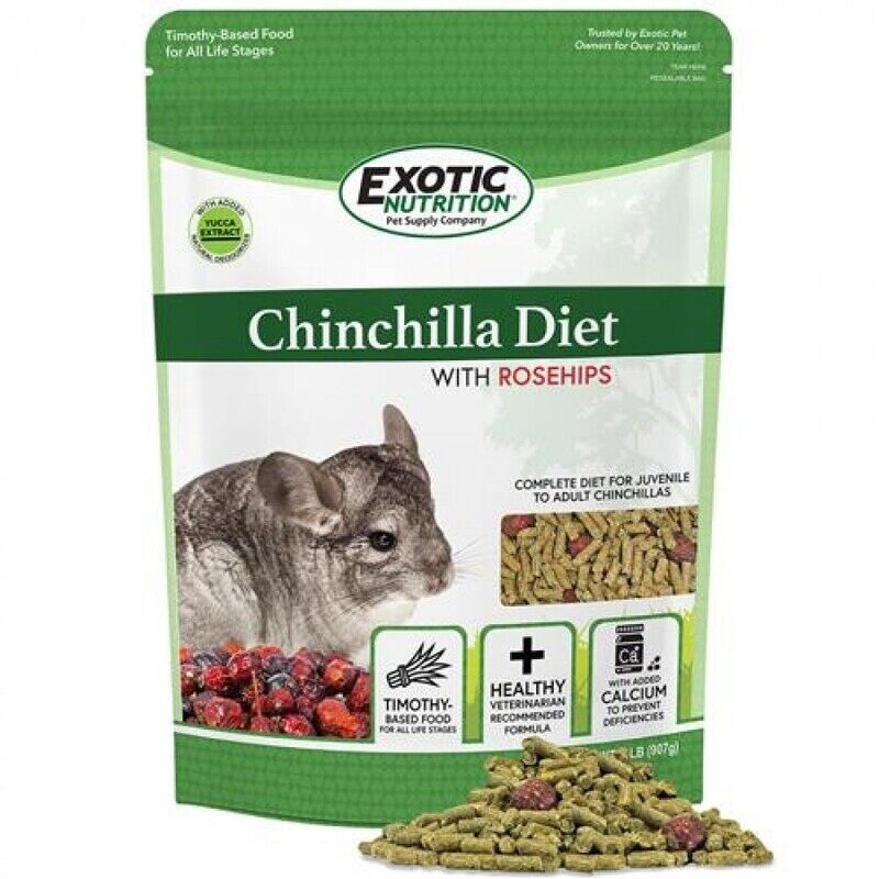 

Exotic Nutrition Chinchilla Diet With Rose Hips - 2lb