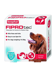 Beaphar Fiprotec Spot for Medium Dog, 4 Pipettes, White